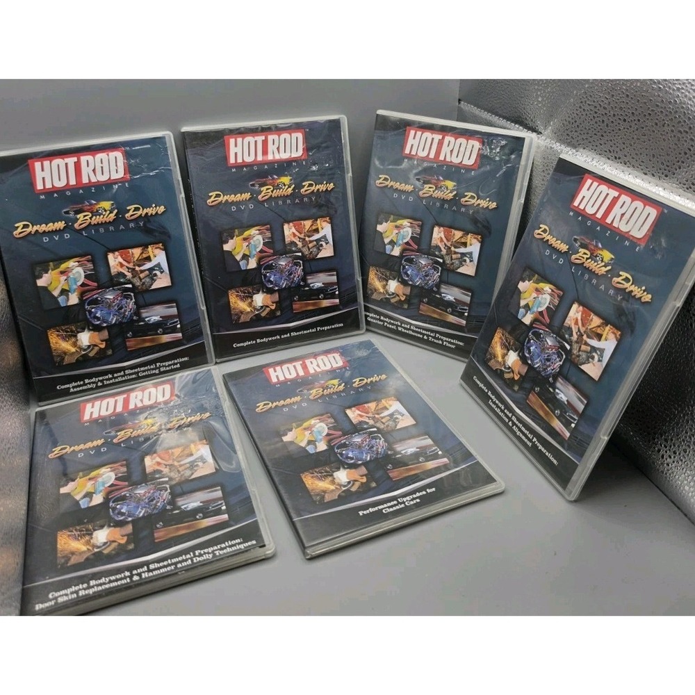 Hot Rod Magazine Dream Build Drive DVD Library Lot of 6 Classic Car Restoration